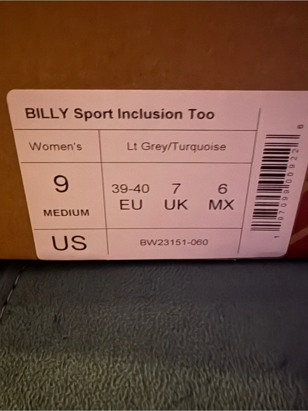 BILLY Sport Inclusion Too Women’s 9 Adaptive Sneakers Gray Turquoise Pink NIB